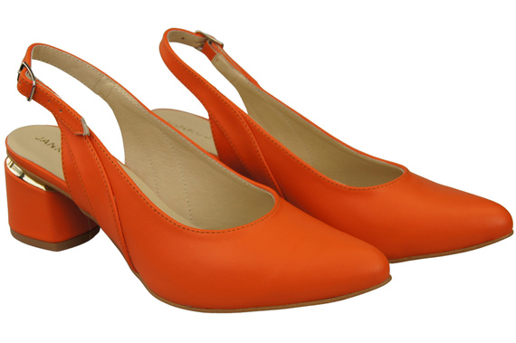 Damenschuhe Orange Sandalen, Naturleder 196 ElitaBut