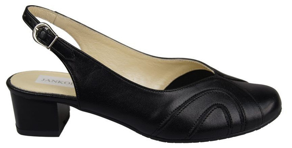 Damenschuhe Sandalen, Naturleder, Schwarz 842 ElitaBut