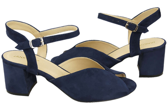 Damenschuhe Sandalen Marineblau, Naturleder, Wildleder 185 ElitaBut