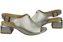 Damenschuhe Sandalen Silber-Gold-Schnalle Naturleder 198 ElitaBut