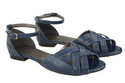 Schuhe Damen Sandalen Marineblau Naturleder 128 ElitaBut