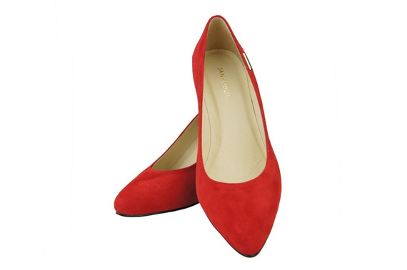 Damenschuhe Pumps Rot Naturleder Wildleder 106 ElitaBut