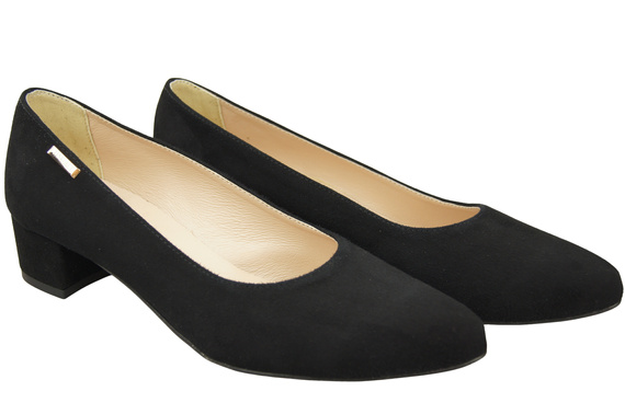 Bequeme Damen-Schuhe Schwarz aus echtem Veloursleder 220 Z ElitaBut