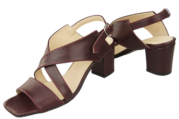 Damenschuhe Burgunderrote Sandalen, Naturleder 149 ElitaBut