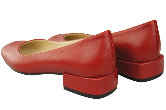 Bequeme Frauen Schuhe Rot Flats Natural Leder 204 ElitaBut