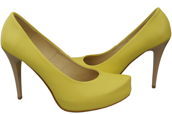 Damen Footwear Zitrone Stiletto Pumps Naturleder 205 ElitaBut