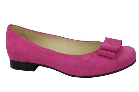 Damenschuhe Ballerinas Fuchsia, Naturleder, Wildleder 126 ElitaBut