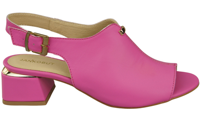 Damenschuhe Sandalen Fuchsia-Goldschnalle Naturleder 198 ElitaBut