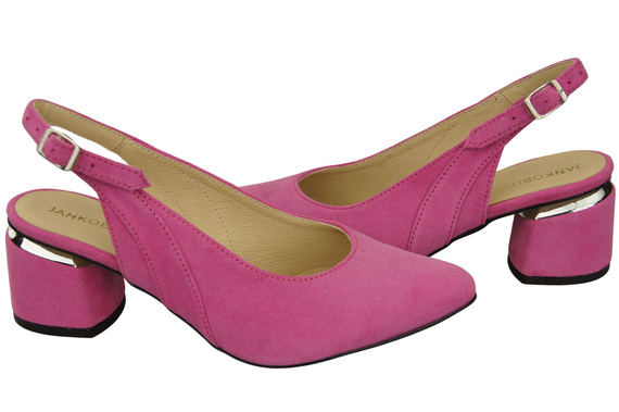 Damensandalen aus natürlichem Wildleder Fuchsia Eleganz und Komfort 196 von ElitaBut