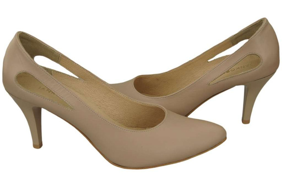 Damenschuhe Cappuccino Grain Pumps, Naturleder 166 ElitaBut