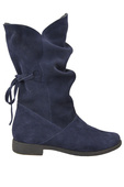 Damenstiefel Frühling / Herbst, natürliches Veloursleder, Marineblau 999 L ElitaBut