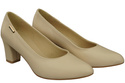 Klassische Glatt Damen Beige Naturleder Schuhe 213 ElitaBut