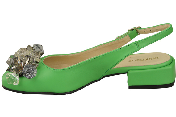 Damen Schuhe Limette Sandalen mit Kristallen Naturleder 215 ElitaBut