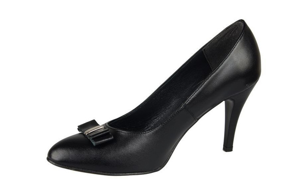 Damenschuhe Pumps, Naturleder, Schwarz 788 ElitaBut