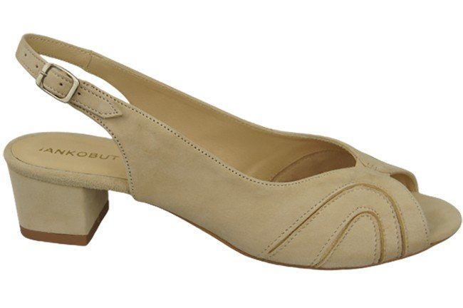 Damenschuhe Sandalen, natürliches Wildleder, Beige 991 ElitaBut