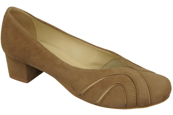 Damenschuhe Pumps aus natürlichem Wildleder Olive 786 von ElitaBut