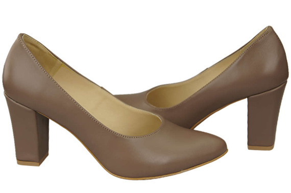 Damenschuhe Cappuccino-Pumps Naturleder 170 ElitaBut