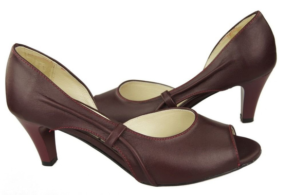 Damenschuhe Sandalen Burgund Naturleder 566 ElitaBut