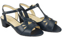 Damenschuhe Sandalen Marineblau Naturleder 169 ElitaBut