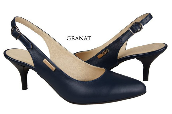 Damenschuhe Sandalen, Naturleder, Marineblau 910 ElitaBut