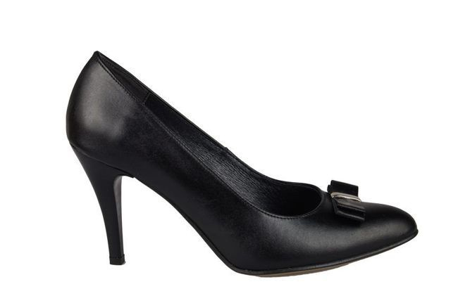 Damenschuhe Pumps, Naturleder, Schwarz 788 ElitaBut