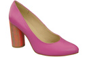 Damenschuhe Pumps Fuchsia Naturleder Bunter dekorativer Absatz 194 ElitaBut