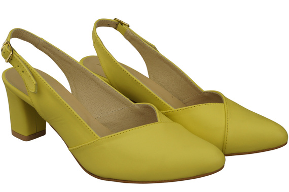 Damen Footwear Zitrone Stiletto Sandalen Natural Leder 217 ElitaBut