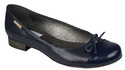 Damen-Ballerinas, Naturleder, Marineblau 873 ElitaBut