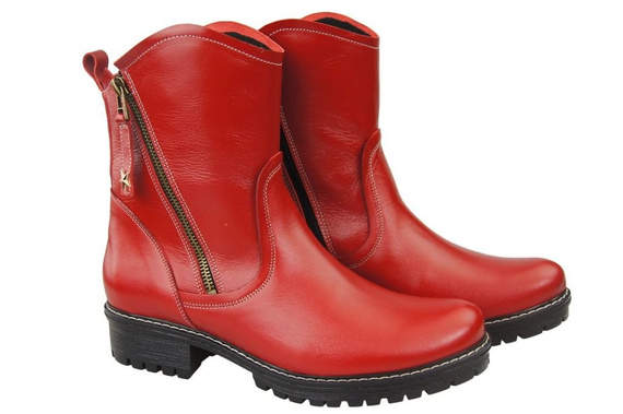 Damenstiefel Naturleder Rot 122 ElitaBut