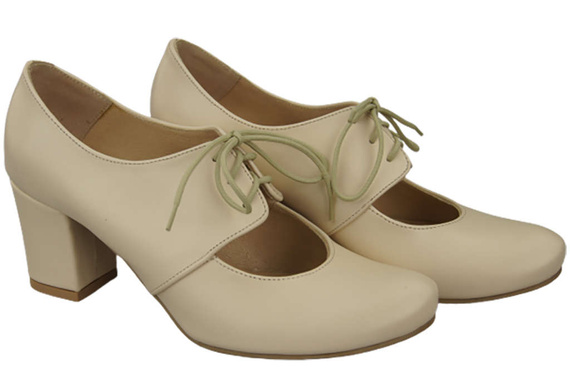 Schuhe Damenschuhe, Naturleder, Beige 161 ElitaBut