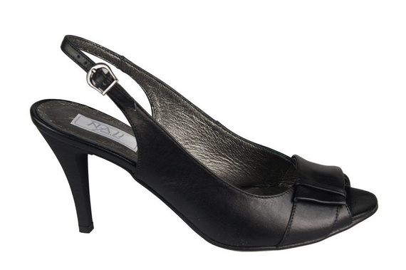 Damenschuhe Sandalen, Naturleder, Schwarz 780 ElitaBut