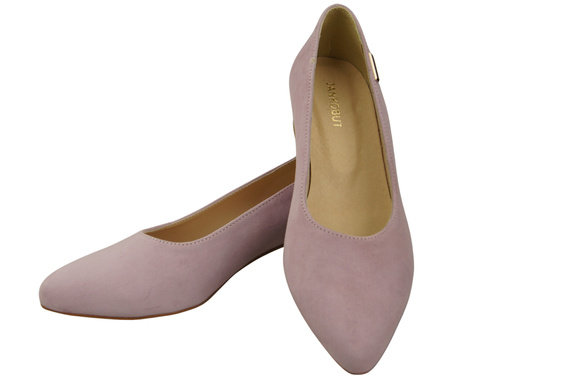 Bequeme Damen-Schuhe Helle Lila aus echtem Veloursleder 220 Z ElitaBut