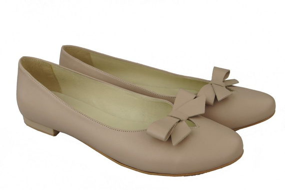 Damen-Ballerinas Cappuccino, Naturleder 998 ElitaBut