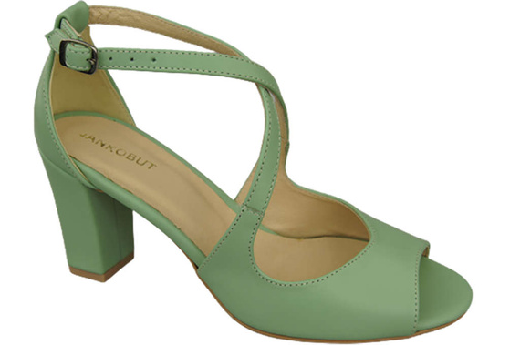 Damenschuhe Mintfarbene Sandalen, Naturleder 186 ElitaBut