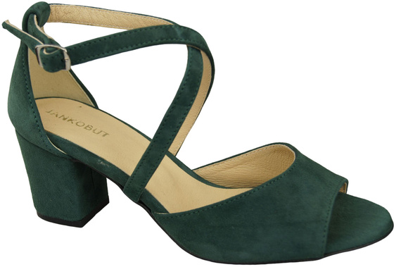 Damenschuhe Sandalen Grünes Naturleder Wildleder 111 ElitaBut