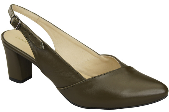 Damen Footwear Olive Stiletto Sandalen Natural Leder 217 ElitaBut