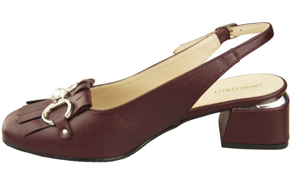 Damenschuhe Burgund Sandalen mit Fransen verziert Naturleder 208 ElitaBut