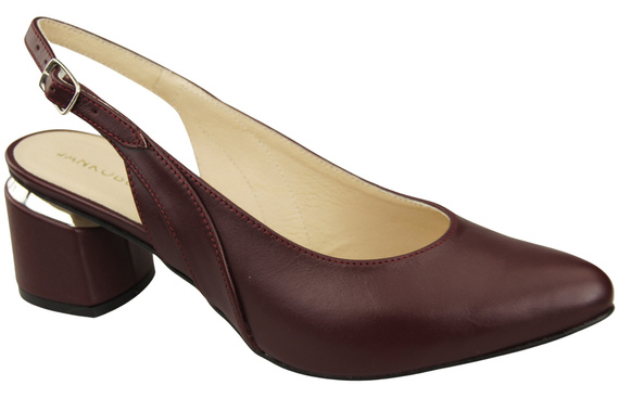 Damenschuhe Burgunderrote Sandalen, Naturleder 196 ElitaBut