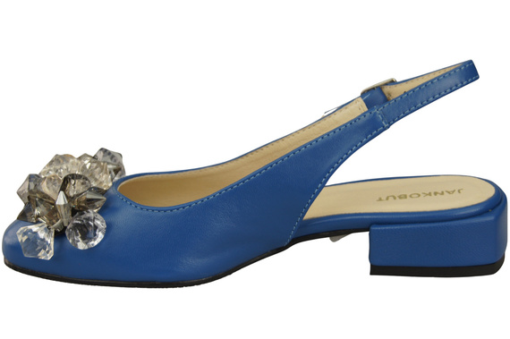 Damen Schuhe Blau Sandalen mit Kristallen Naturleder 215 ElitaBut