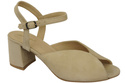 Damenschuhe Sandalen Beige, Naturleder, Wildleder 185 ElitaBut