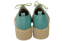 Schuhe Damen Schnürschuhe Türkis Leder Natur 180 ElitaBut