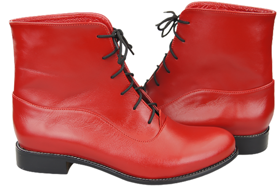 Damenstiefel Frühling/Herbst, Naturleder, Rot, 155 L, ElitaBut
