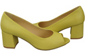 Damenschuhe PEEP TOE Lemon Pumps Naturleder mit beschichtetem Absatz 192 ElitaBut