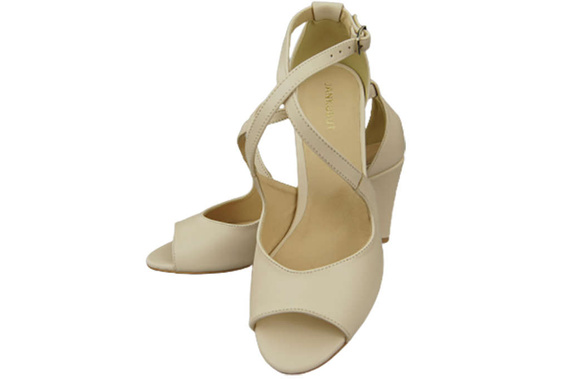 Damenschuhe Beige Sandalen, Naturleder 186 ElitaBut