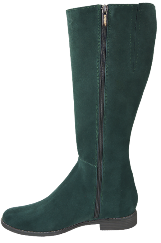 Schuhe Damenstiefel, Naturleder, Velour 153, Malachit ElitaBut