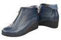 Damen-Winterstiefel, Naturleder, Marineblau 133 von ElitaBut
