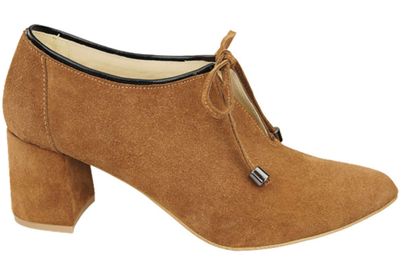 Damenschuhe Karamellschuhe, natürliches Veloursleder 183 ElitaBut