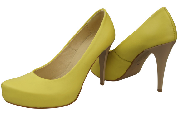 Damen Footwear Zitrone Stiletto Pumps Naturleder 205 ElitaBut