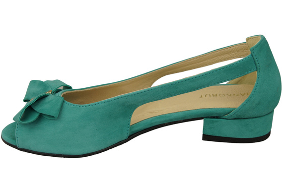 Schuhe Türkisfarbene Damensandalen aus natürlichem Wildleder 994 Kombination aus Stil und Komfort ElitaBut