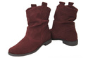 Schuhe Damen-Stiefeletten Frühling/Herbst Naturveloursleder Burgund 117 L ElitaBut